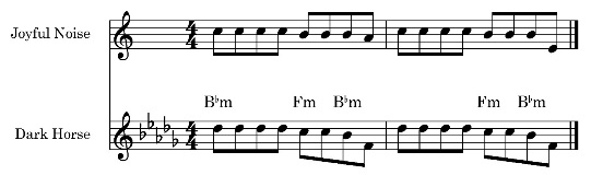 Dark Horse Dark Horse music notes