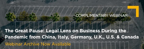 May 14 The Great Pause Legal Lens on Business During the Pandemic Vuture Banner Archive