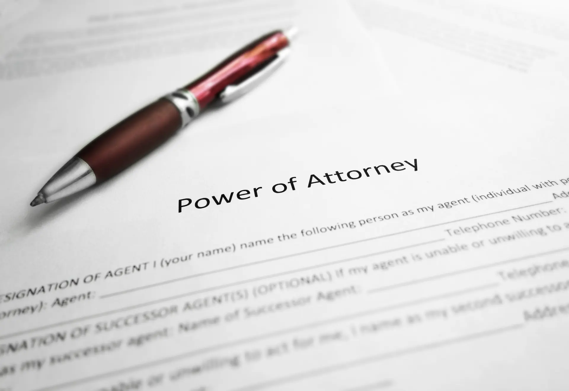 shutterstock_684639406 Power of Attorney Pen