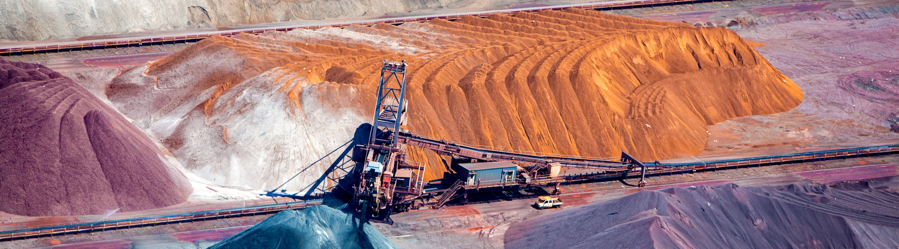 Ore and conveyor belt aerial