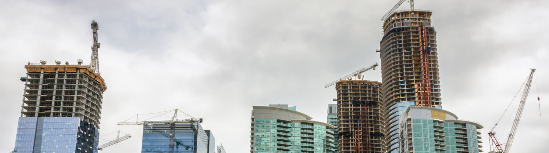 High rise buildings under construction