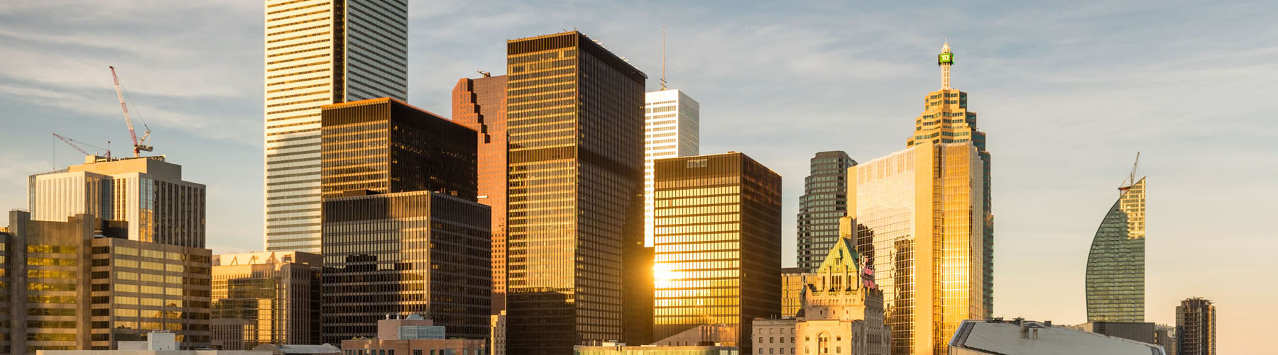 Cityscape of the financial district in Toronto