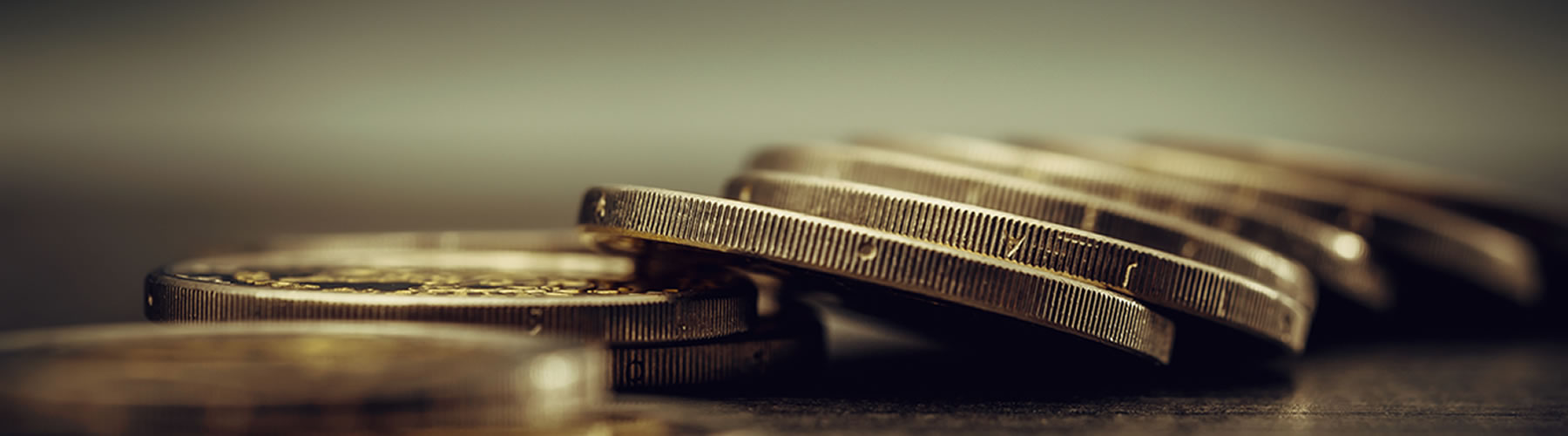 Euro coins on table